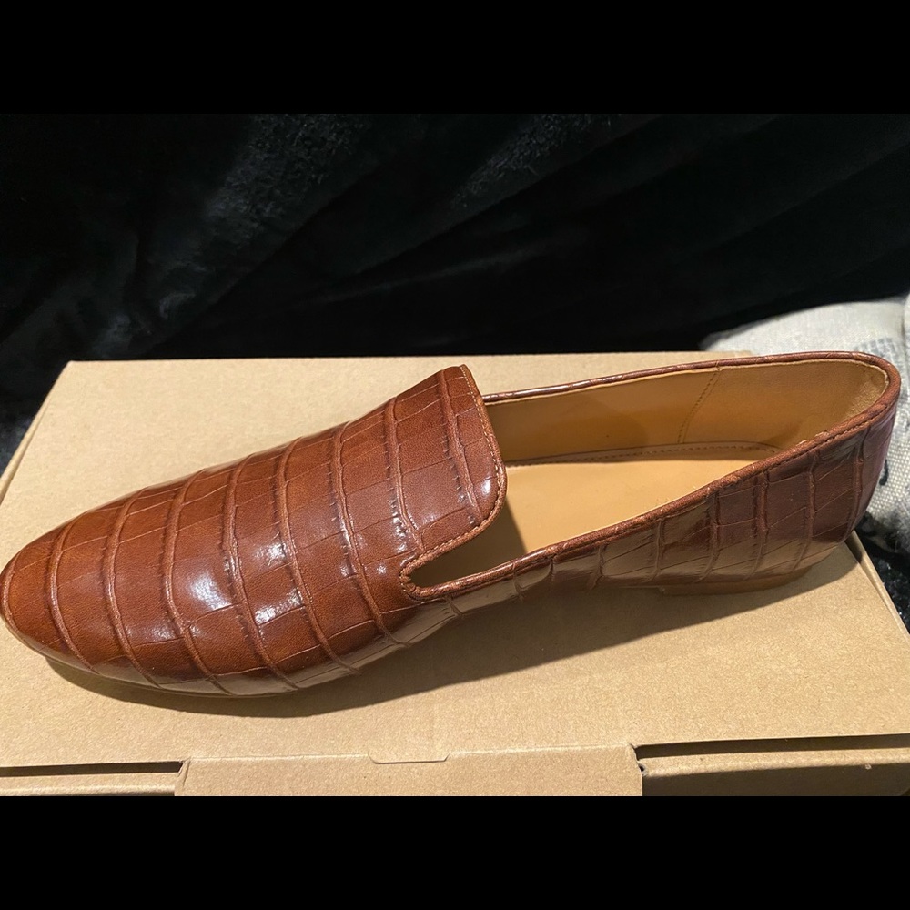 J crew Dark cedar leather jude smoking slippers